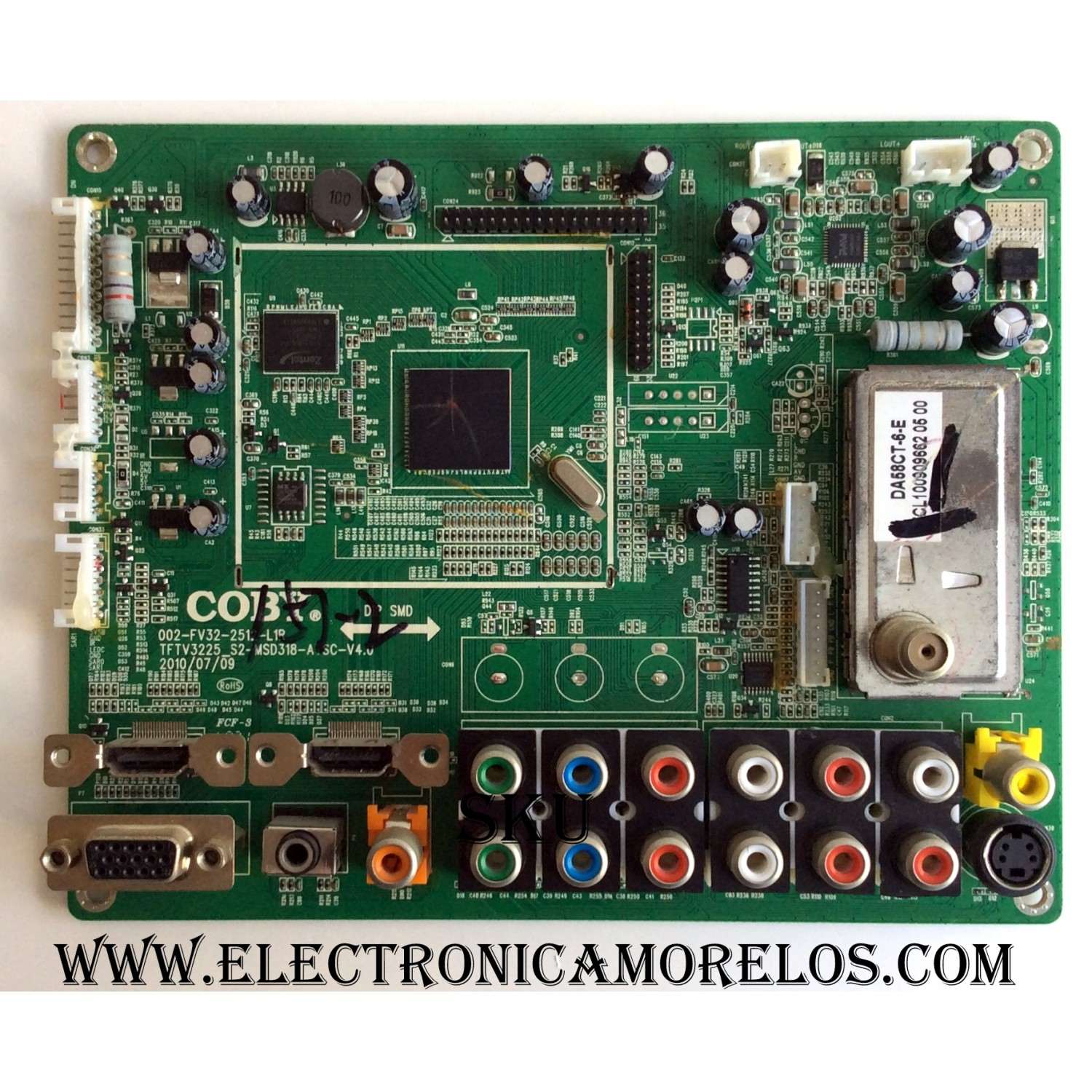 MAIN COBY 002-FV32-2512-L1R / TFTV3225_S2-MSD318-ATSC-V4.0 / MODELO TFTV3225 / TFTV2625 / TFDVD2695
